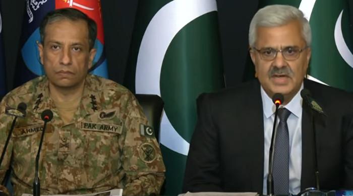 DG ISPR Lt Gen Chaudhry addressing presser