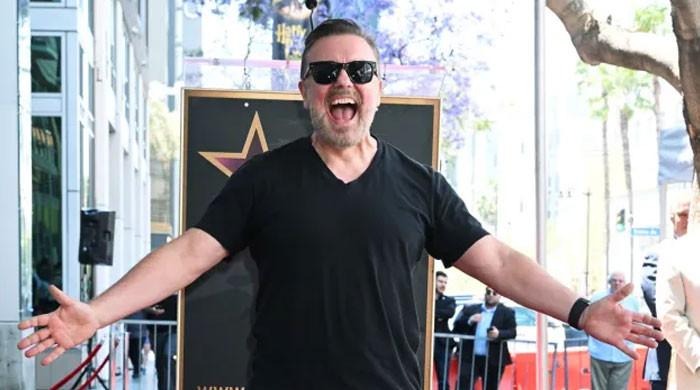 Ricky Gervais reacts to receiving major award