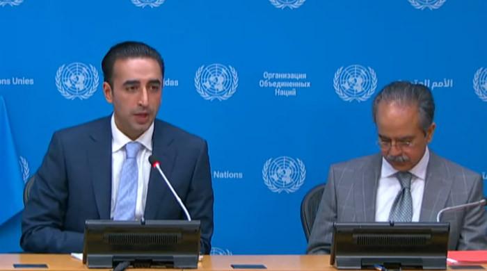 Bilawal Bhutto addresses presser at UN headquarters on Pakistan-India tensions